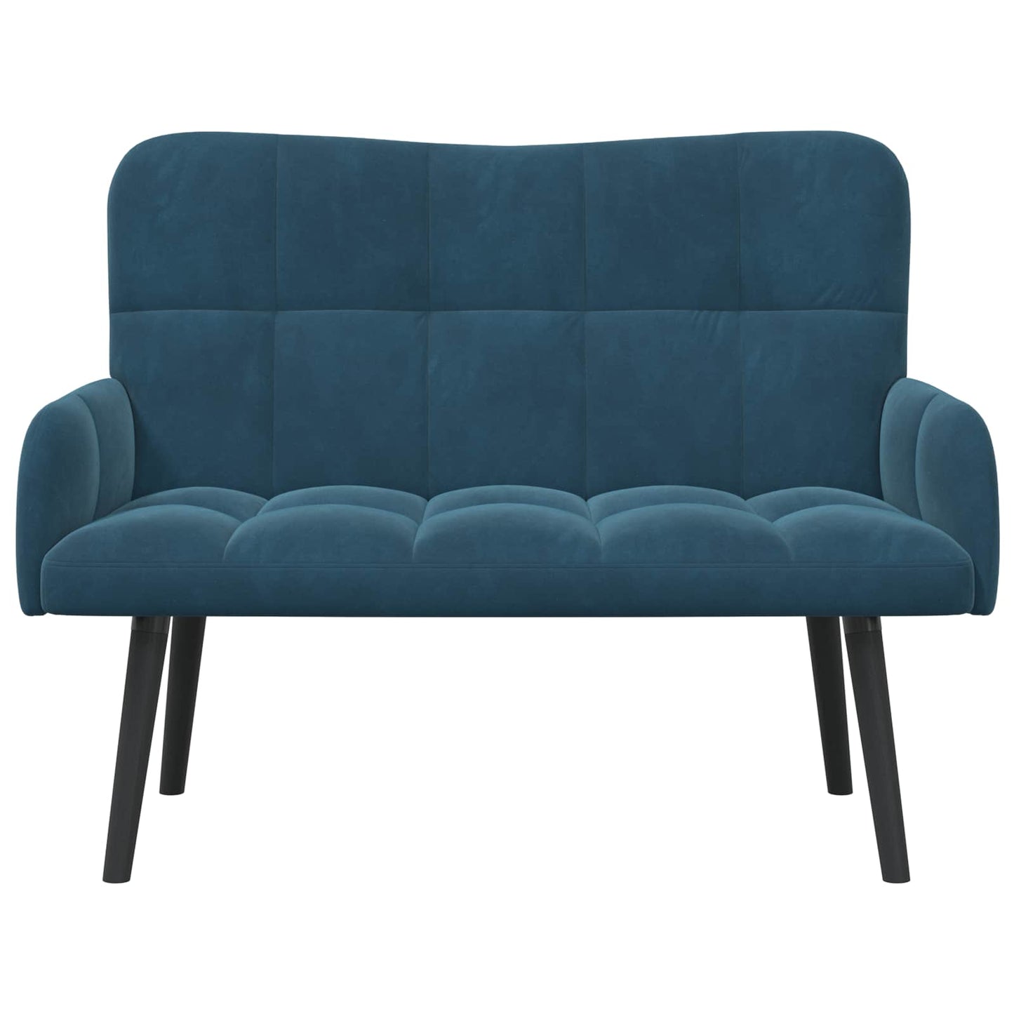 Sofa a Due Posti Blu 115 x 61 x 87 cm Velluto | homemem39