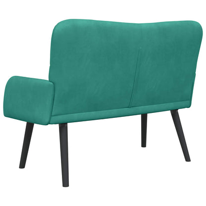 Sofa a Due Posti Turchese 115 x 61 x 87 cm Velluto | homemem39
