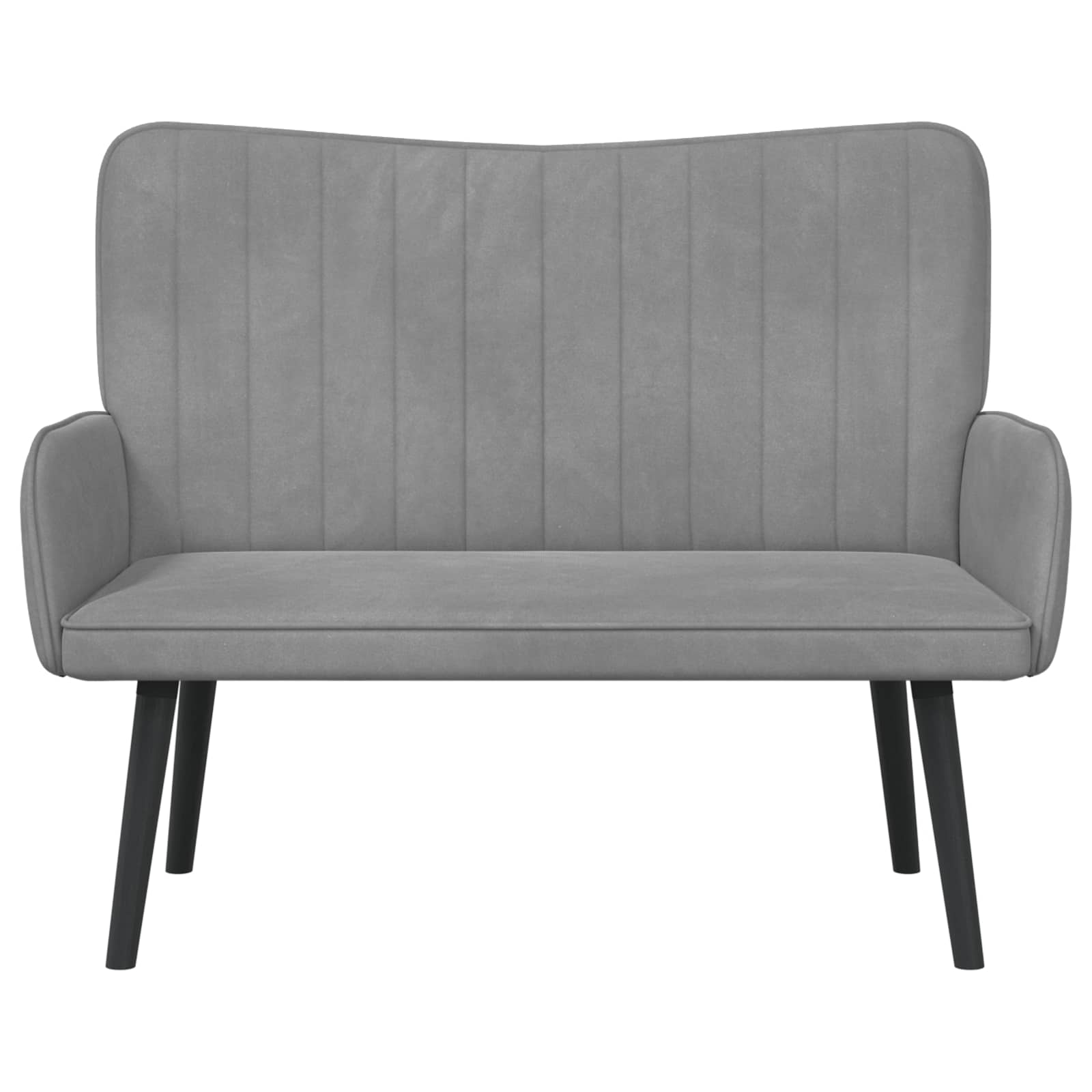 Sofa a Due Posti Grigio chiaro 115 x 61 x 87 cm Velluto | homemem39