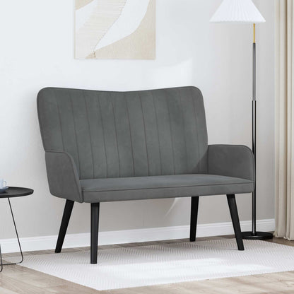 Divano a 2 Posti Grigio Scuro 115 x 61 x 87 cm Velluto (V)