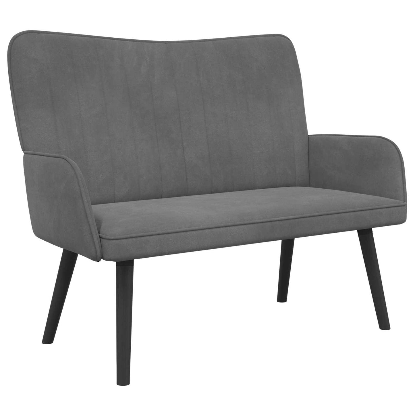 Divano a 2 Posti Grigio Scuro 115 x 61 x 87 cm Velluto (V)