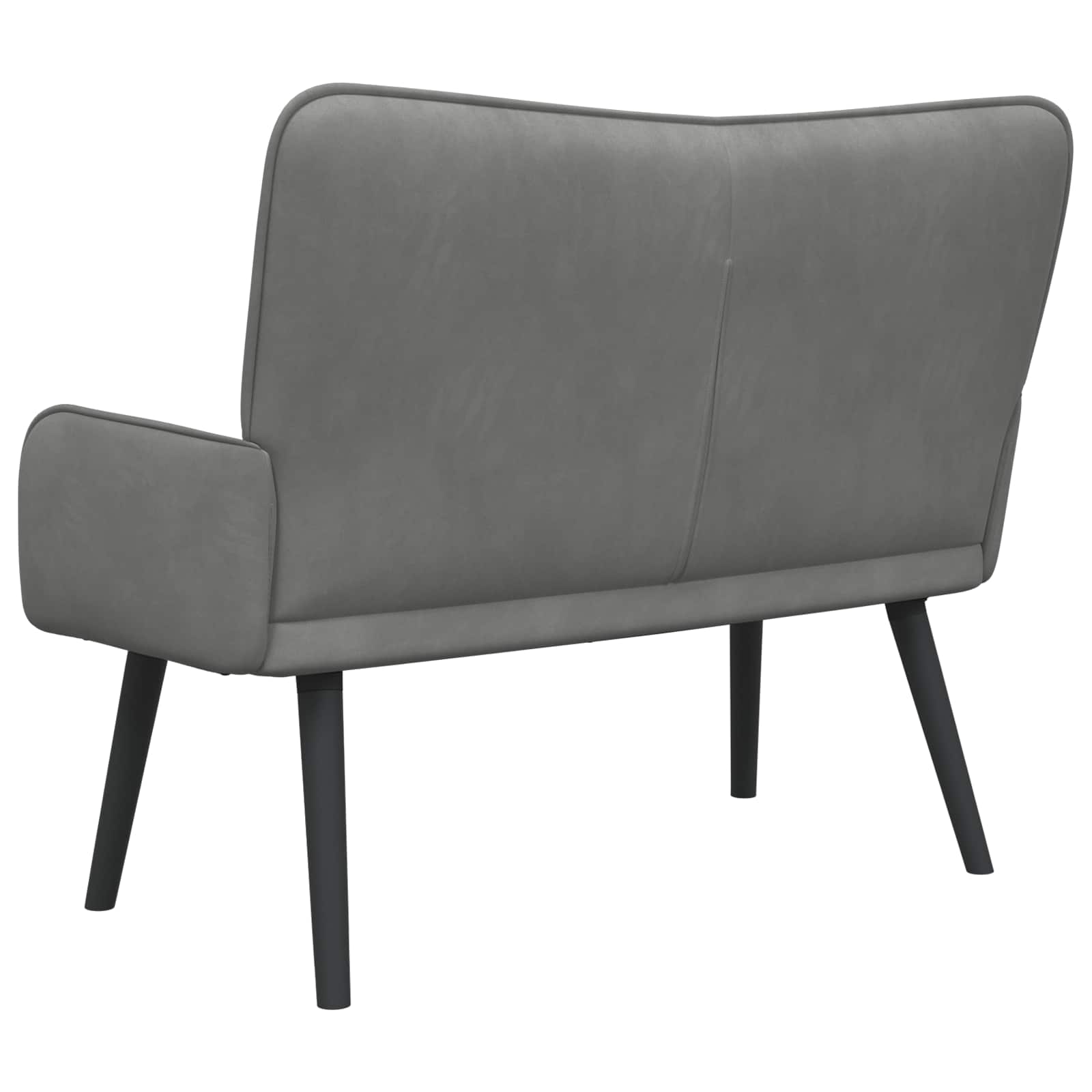 Sofa a Due Posti Grigio scuro 115 x 61 x 87 cm Velluto | homemem39