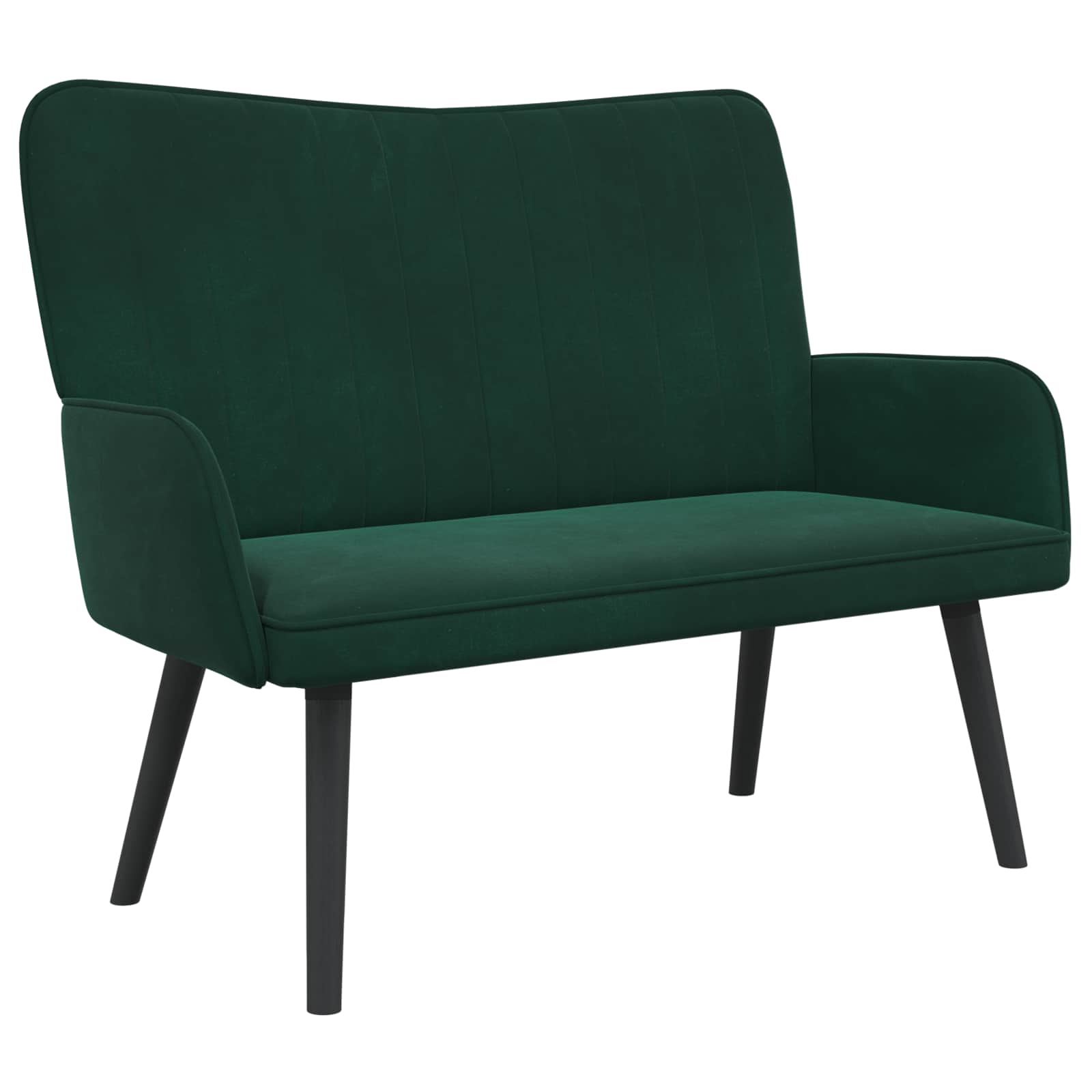 Sofa a Due Posti Verde Scuro 115 x 61 x 87 cm Velluto | homemem39
