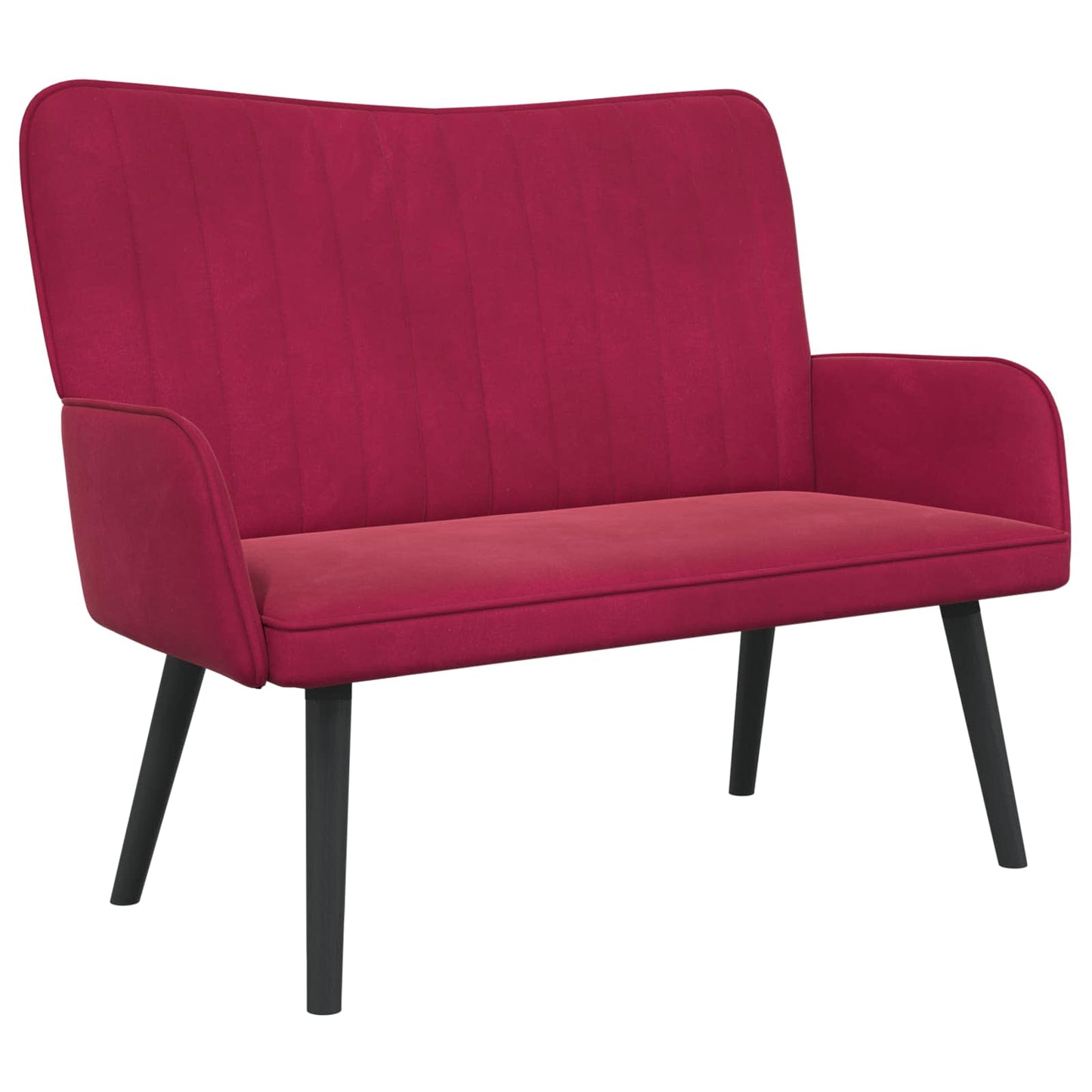 Sofa a Due Posti Rosso vino 115 x 61 x 87 cm Velluto | homemem39