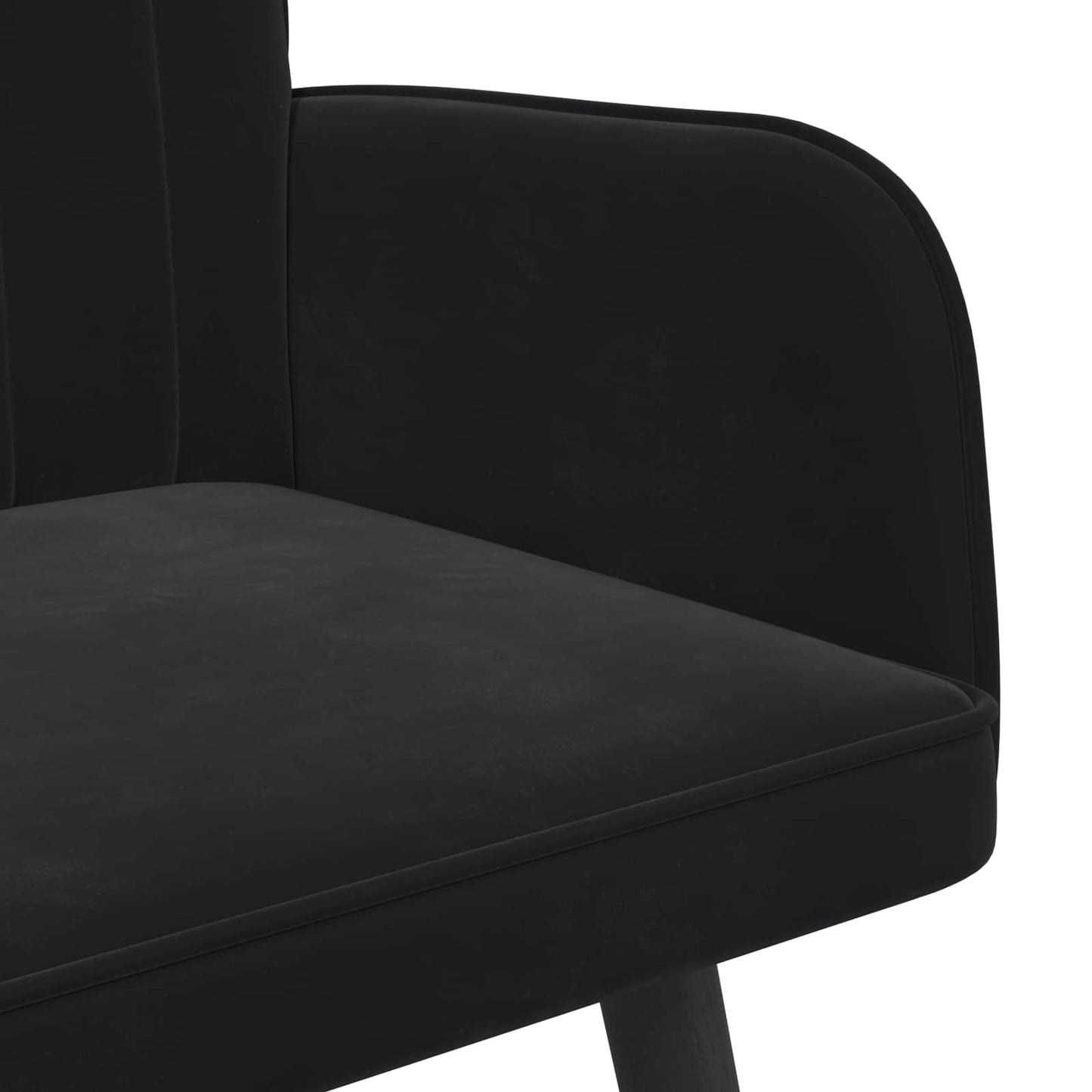 Sofa a Due Posti Nero 115 x 61 x 87 cm Velluto | homemem39