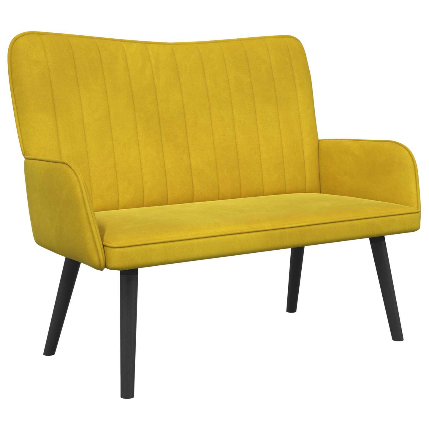 Sofa a Due Posti Giallo 115 x 61 x 87 cm Velluto | homemem39