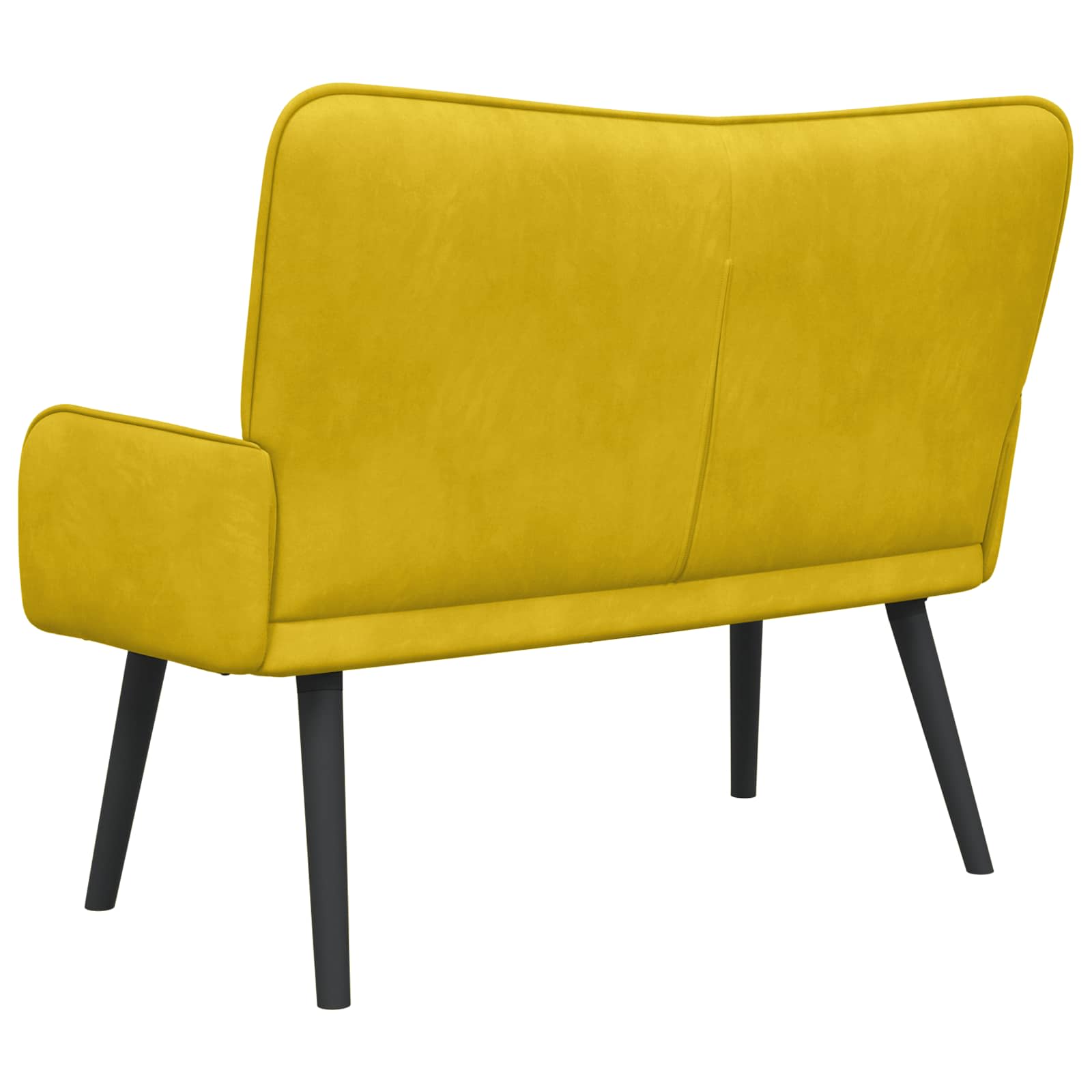 Sofa a Due Posti Giallo 115 x 61 x 87 cm Velluto | homemem39