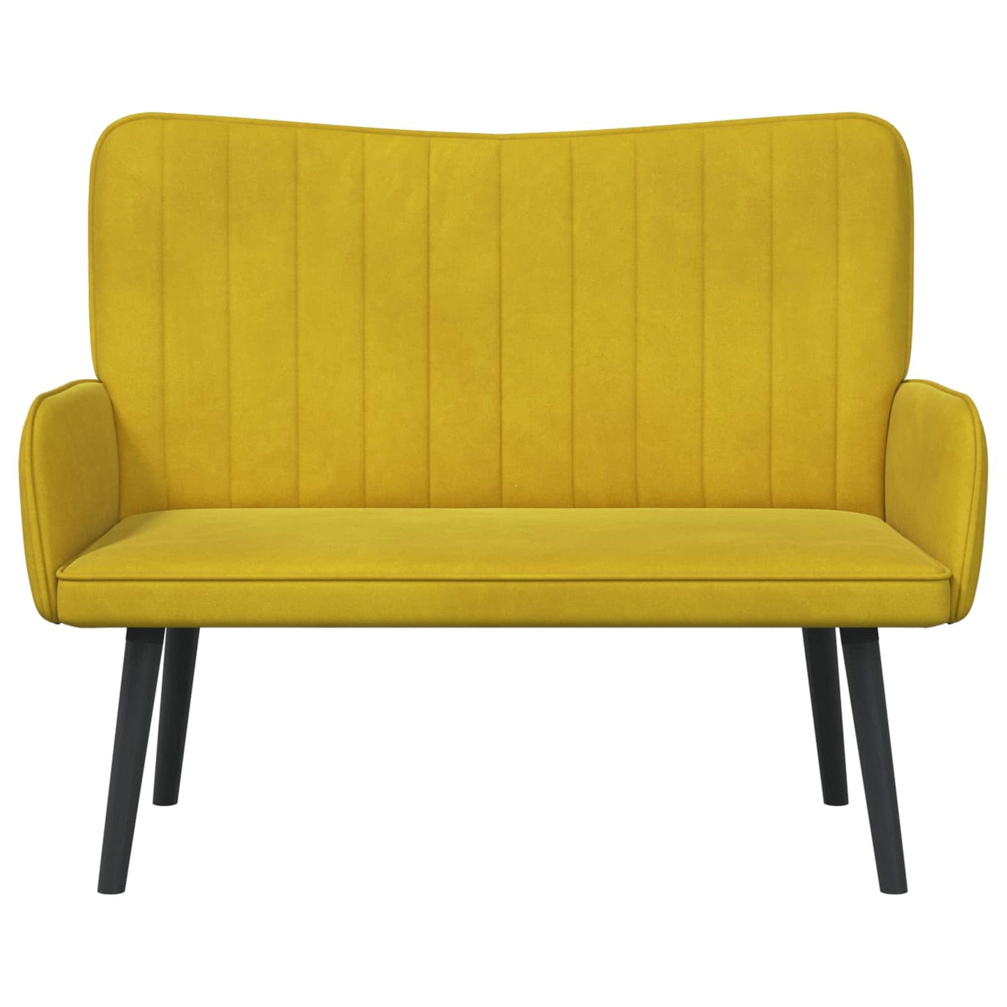 Sofa a Due Posti Giallo 115 x 61 x 87 cm Velluto | homemem39