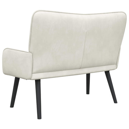 Sofa a Due Posti Crema 115 x 61 x 87 cm Velluto | homemem39
