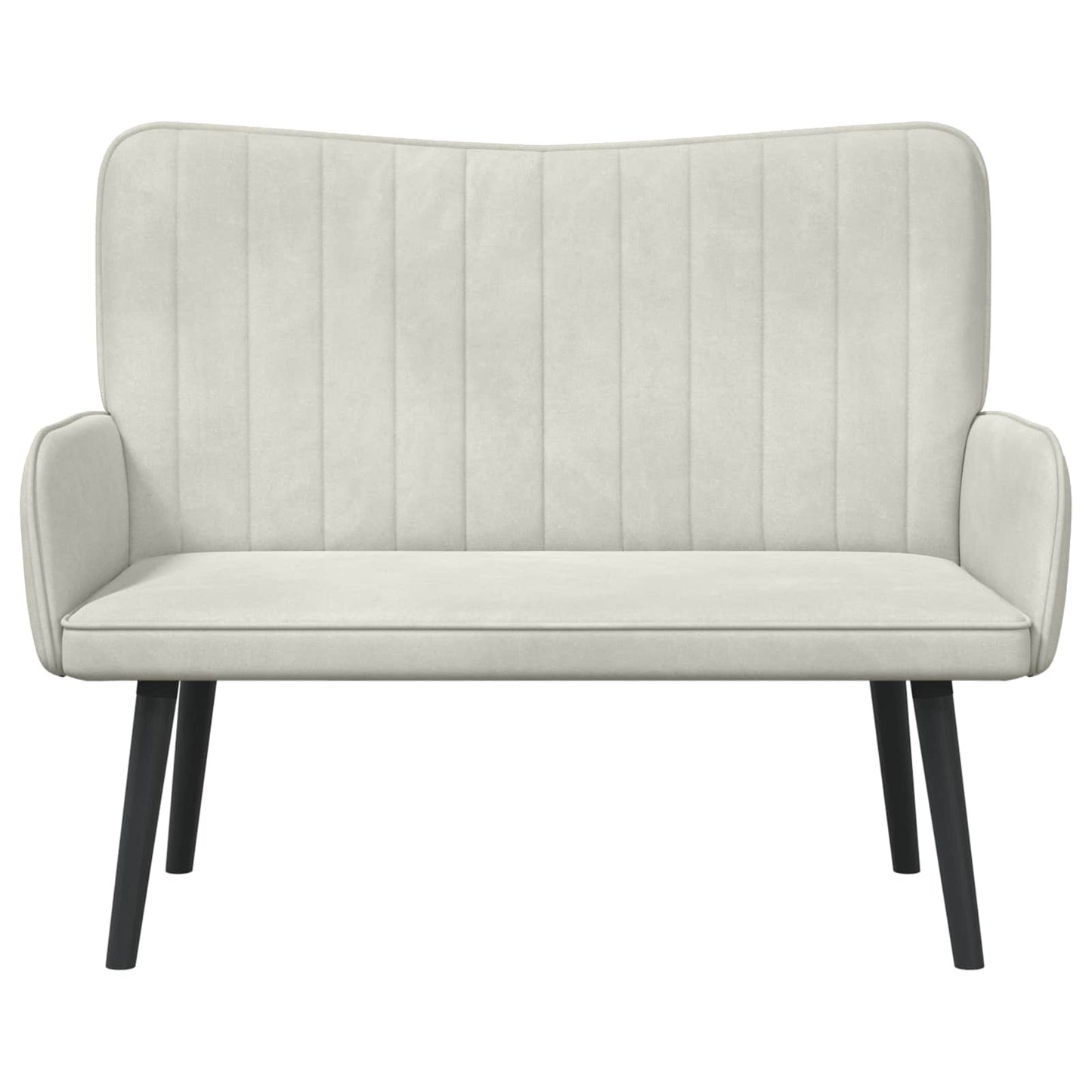 Sofa a Due Posti Crema 115 x 61 x 87 cm Velluto | homemem39