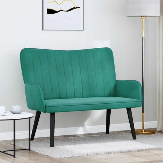 Sofa a Due Posti Turchese 115 x 61 x 87 cm Velluto | homemem39