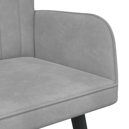 Divano a 2 Posti Grigio Chiaro 115 x 61 x 87 cm Velluto (V)