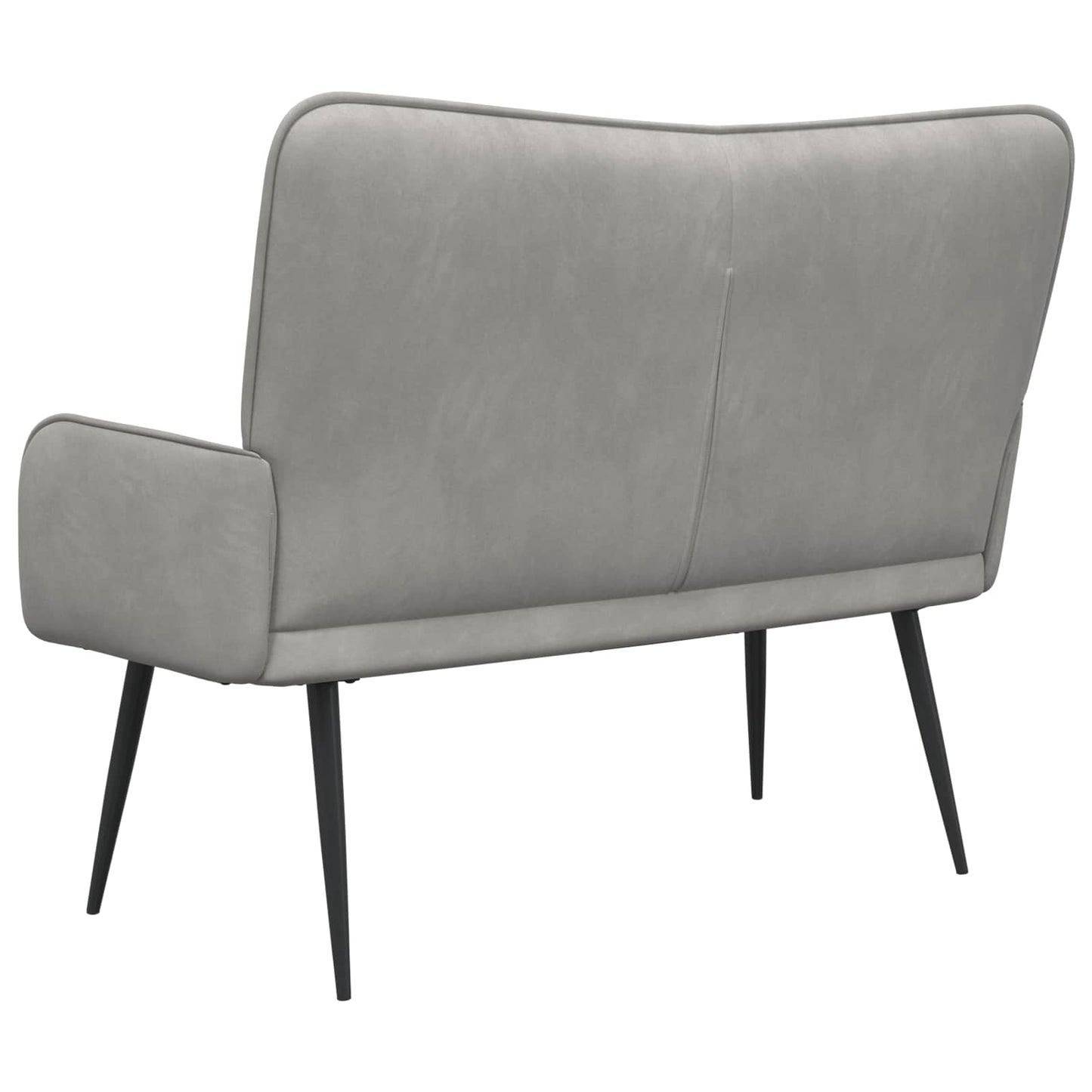 Sofa a Due Posti Grigio chiaro 115 x 61 x 87 cm Velluto | homemem39
