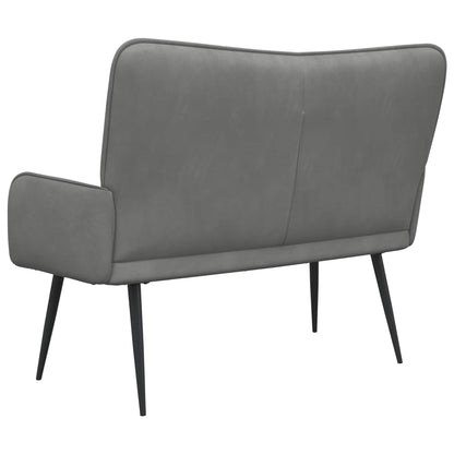 Sofa a Due Posti Grigio scuro 115 x 61 x 87 cm Velluto | homemem39