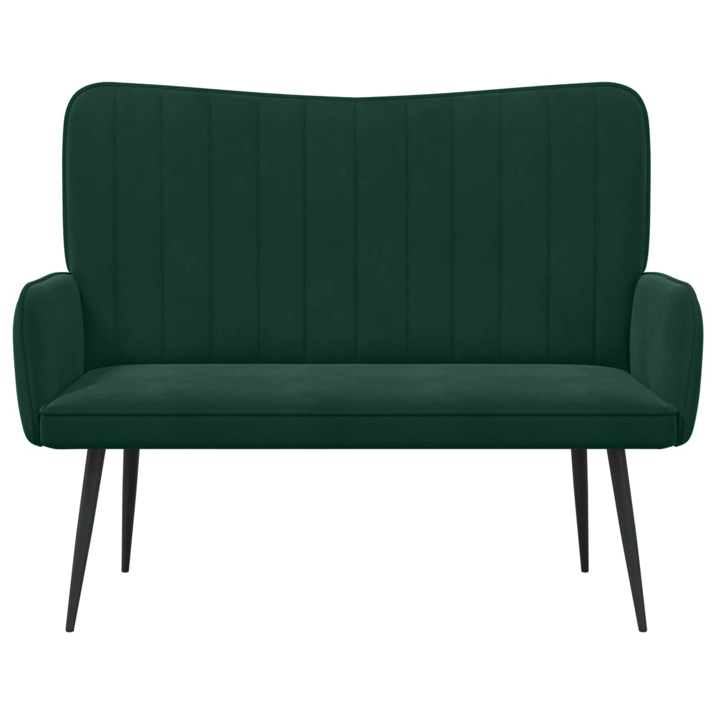 Sofa a Due Posti Verde Scuro 115 x 61 x 87 cm Velluto | homemem39