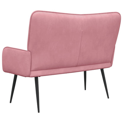 Sofa a Due Posti Rosa 115 x 61 x 87 cm Velluto | homemem39