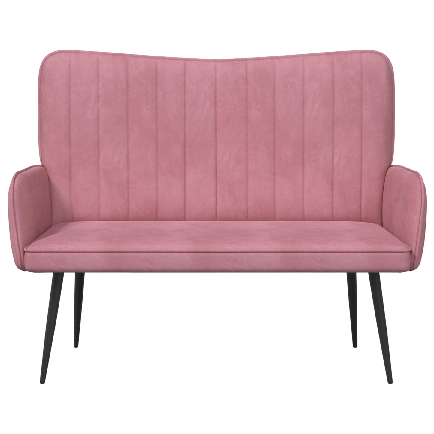 Divano a 2 Posti Rosa 115 x 61 x 87 cm Velluto (V)