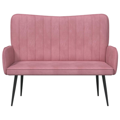 Divano a 2 Posti Rosa 115 x 61 x 87 cm Velluto (V)