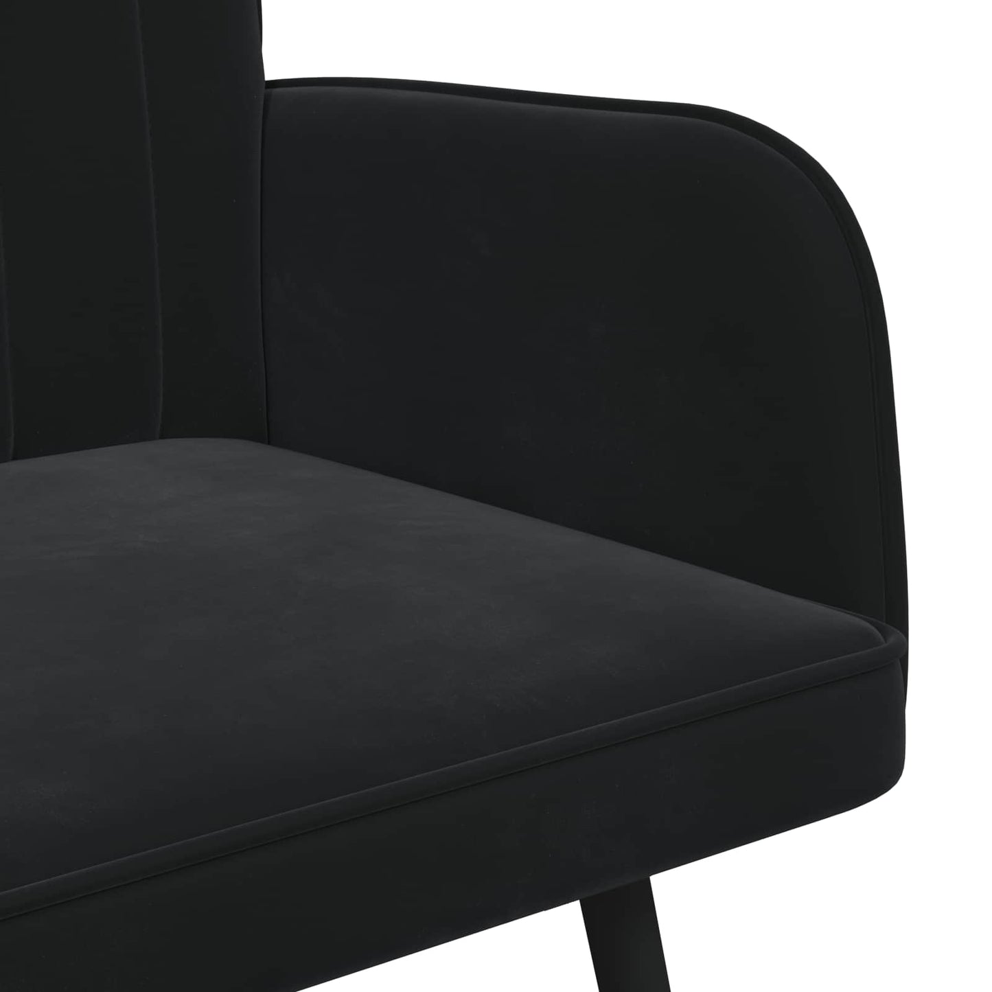 Sofa a Due Posti Nero 115 x 61 x 87 cm Velluto | homemem39