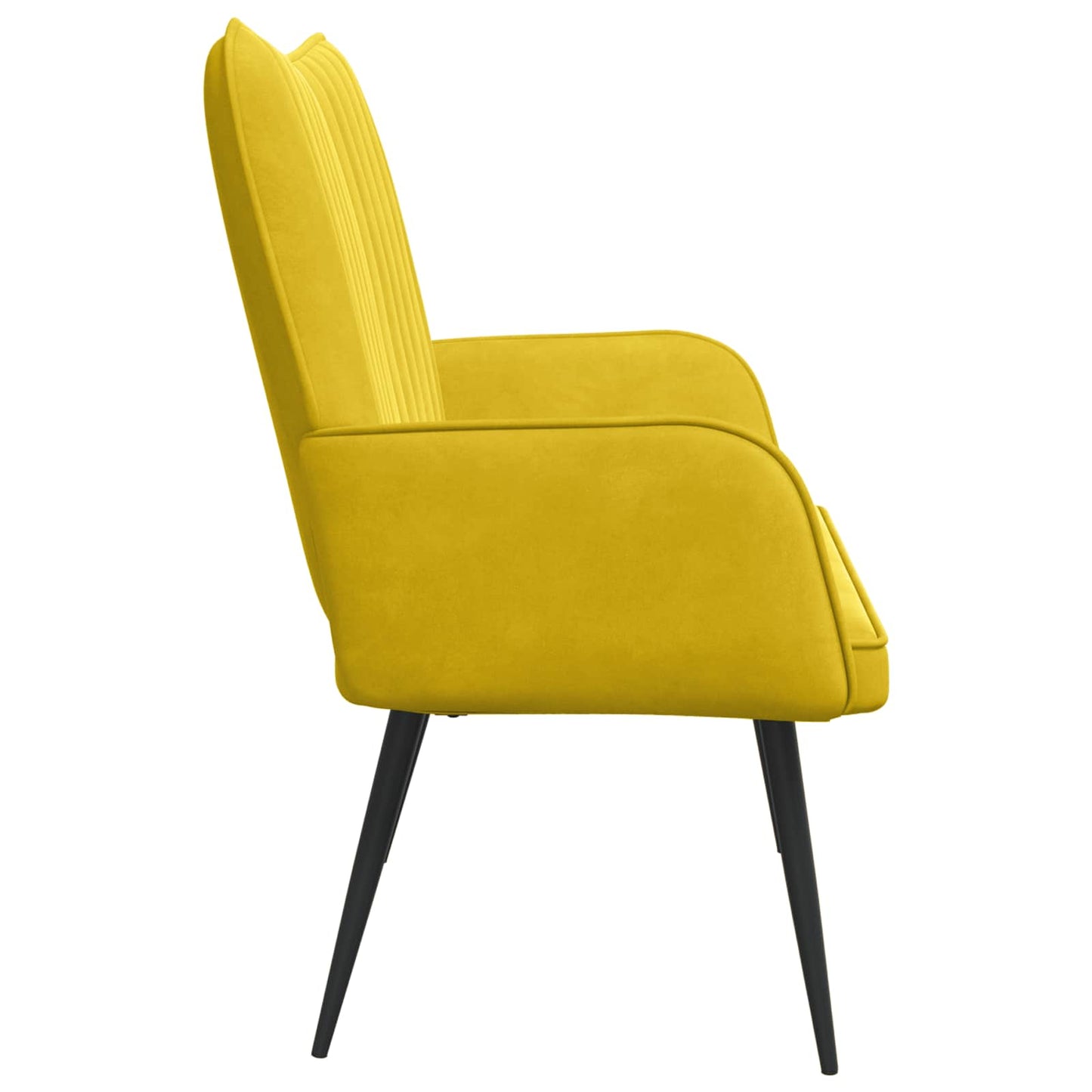 Divano a 2 Posti Giallo 115 x 61 x 87 cm Velluto (V)