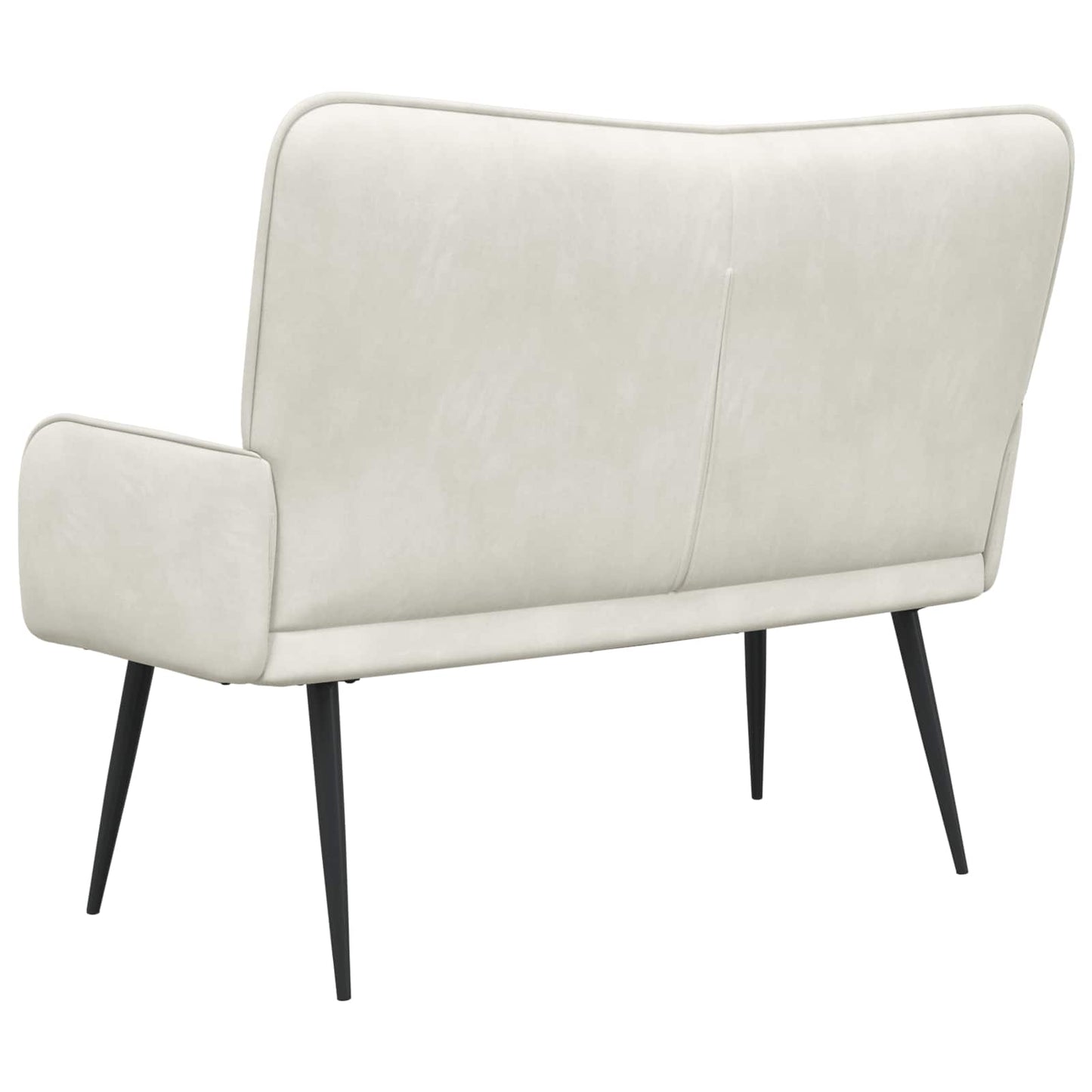Sofa a Due Posti Crema 115 x 61 x 87 cm Velluto | homemem39