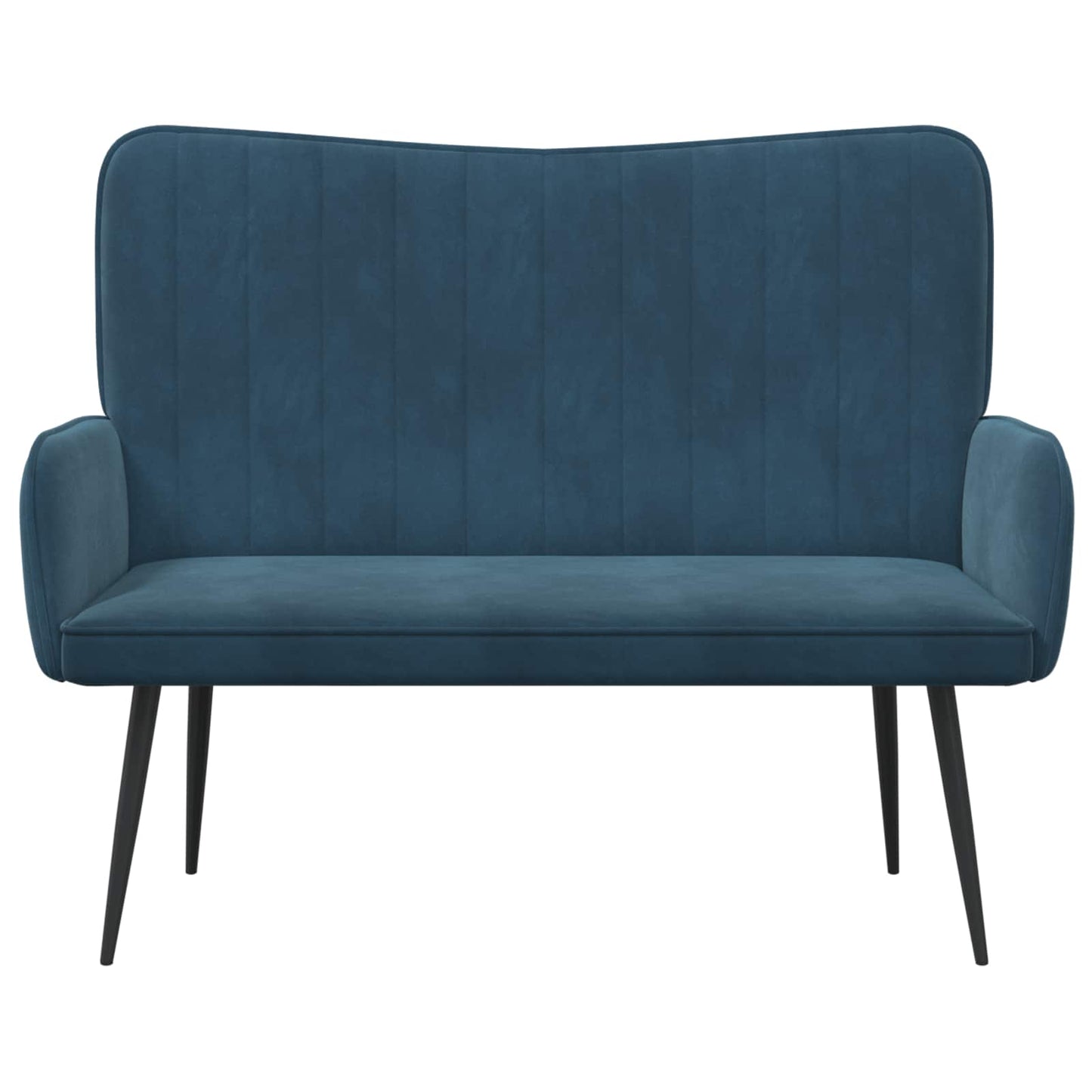 Sofa a Due Posti Blu 115 x 61 x 87 cm Velluto | homemem39