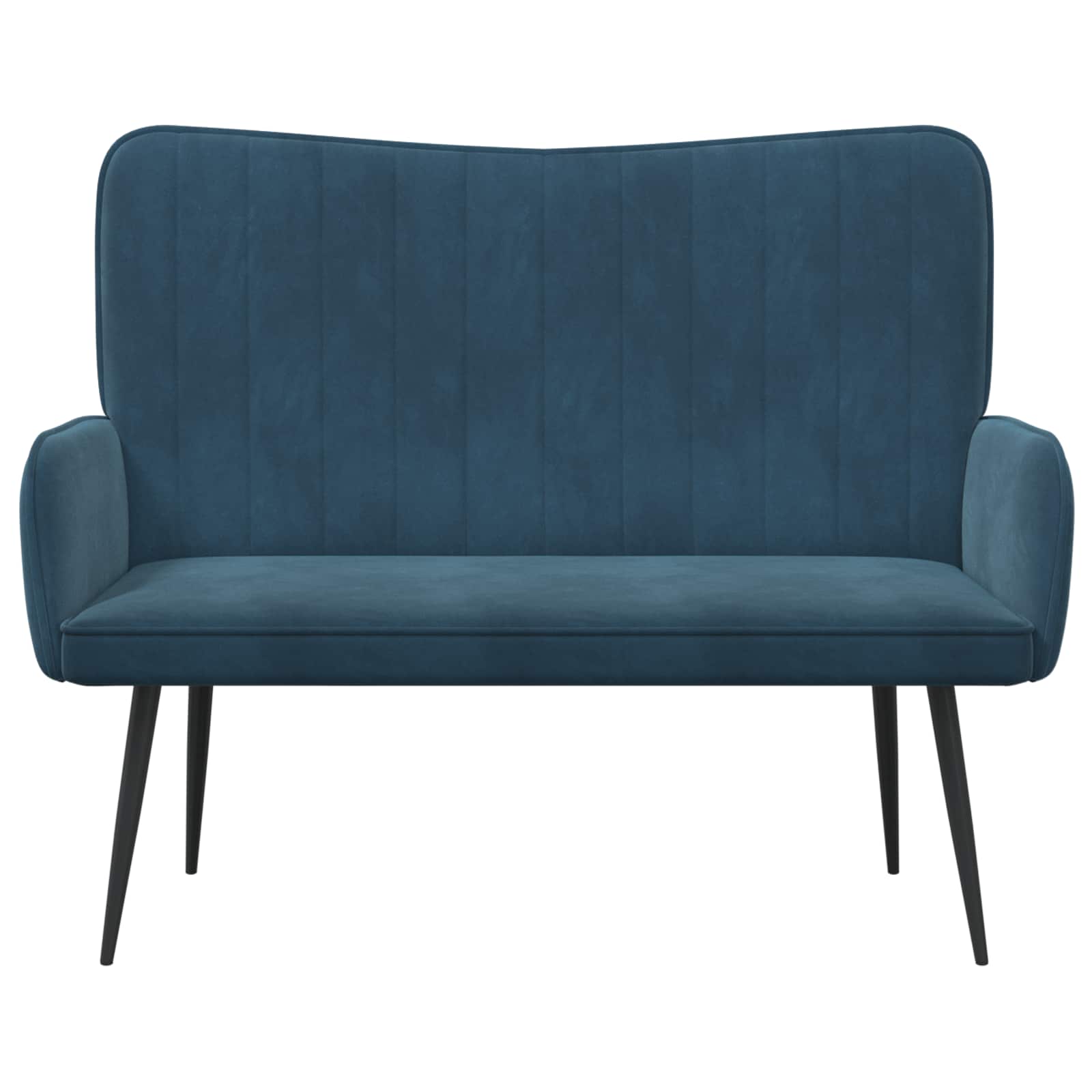 Sofa a Due Posti Blu 115 x 61 x 87 cm Velluto | homemem39