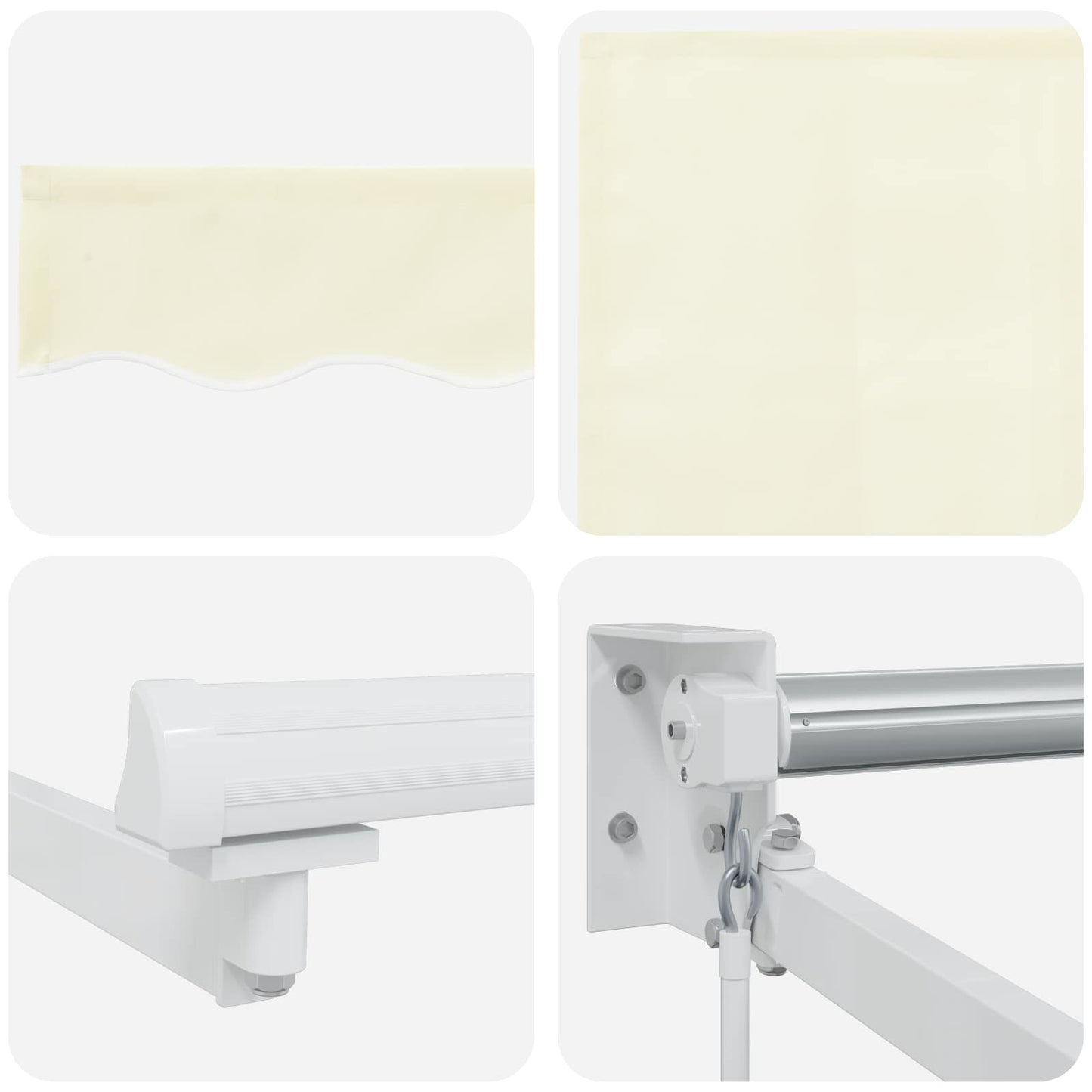 Tenda retrattile Crema 3 x 2 m 100% Poliestere e Alluminio | homemem39