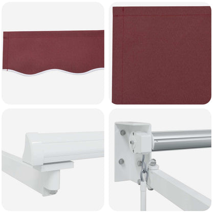 Tenda retrattile Borgogna 3 x 2 m 100% Poliestere e Alluminio | homemem39