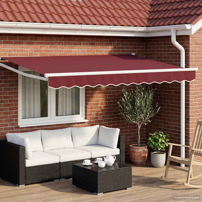 Tenda retrattile Borgogna 3 x 2 m 100% Poliestere e Alluminio | homemem39