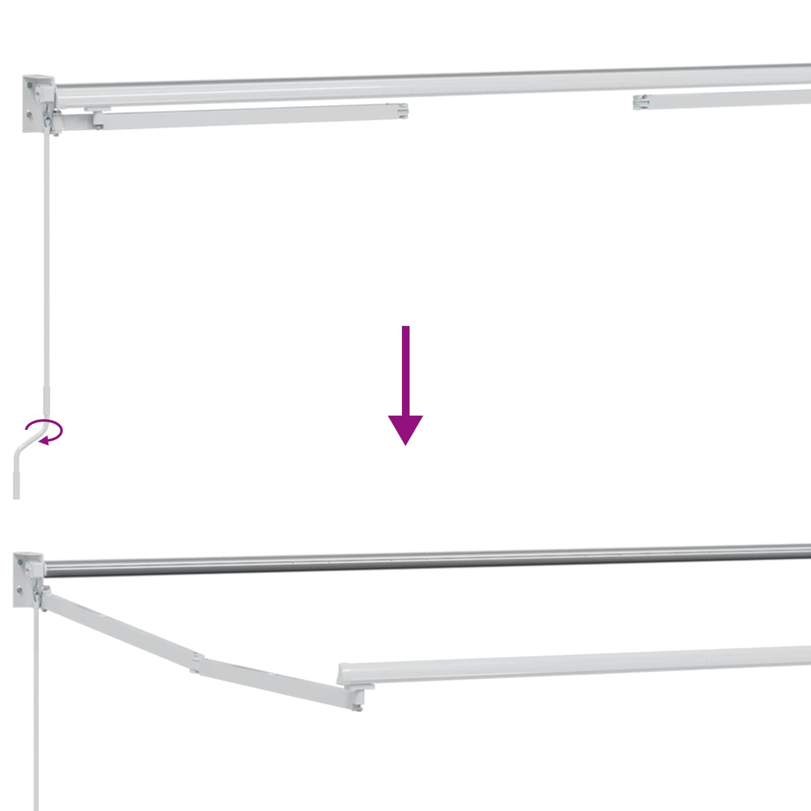 Tenda retrattile Borgogna 3 x 2 m 100% Poliestere e Alluminio | homemem39
