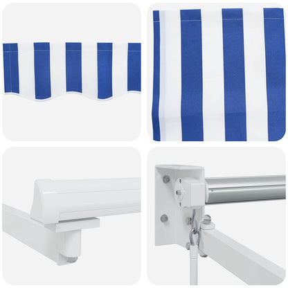 Tenda retrattile Blu e Bianco 3,5 x 2 m