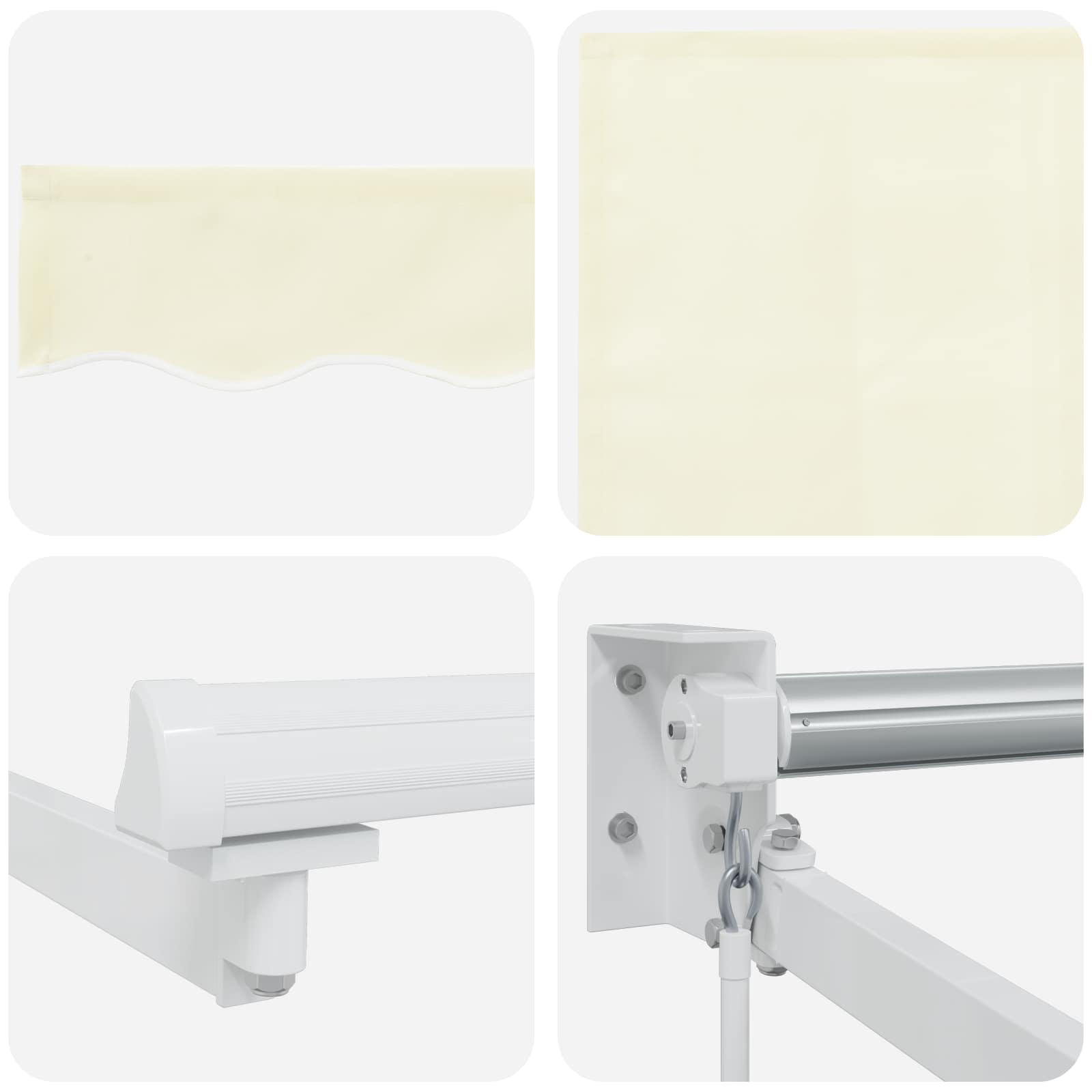 Tenda retrattile Crema 3,5 x 2 m 100% Poliestere e Alluminio | homemem39
