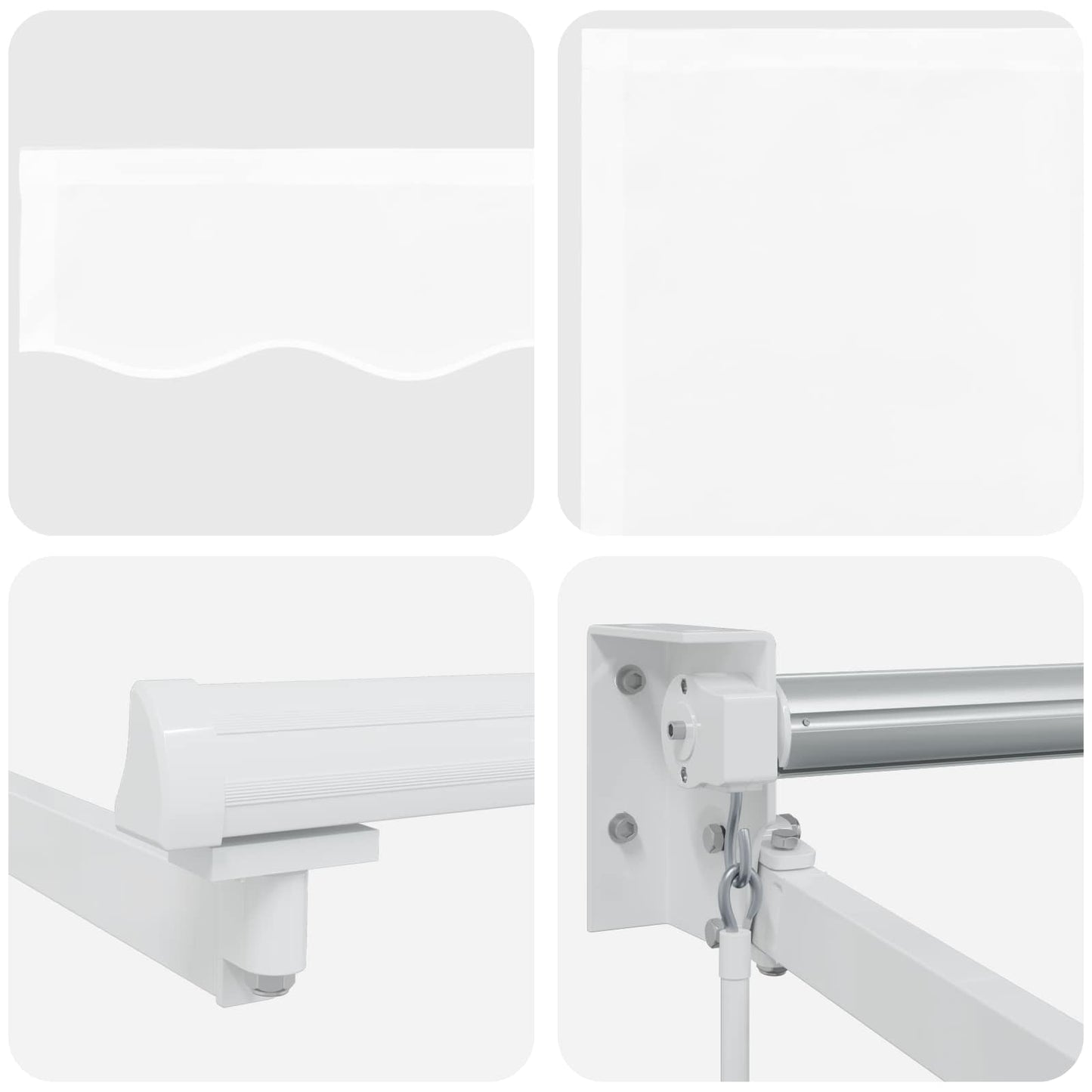 Tenda retrattile Bianco 3,5 x 2 m 100% Poliestere e Alluminio | homemem39