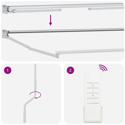 Tettuccio Elettrico Retrattile Blu e Bianco 3,5 x 2 m | homemem39