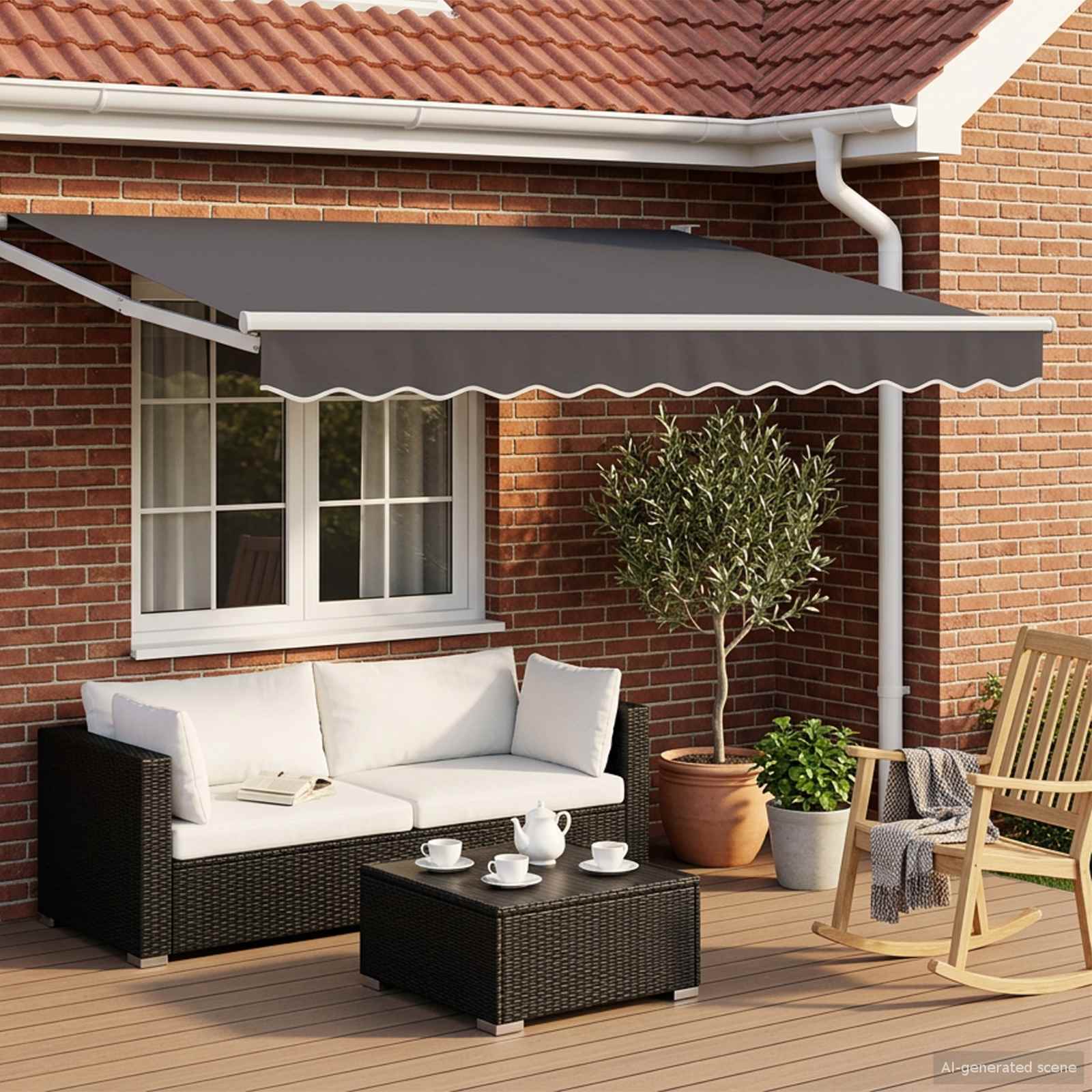 Tettuccio Elettrico Retrattile Antracite 3,5 x 2 m | homemem39
