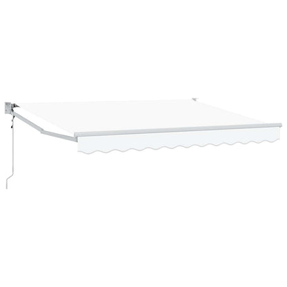 Tenda retrattile Bianco 3,5 x 2 m Poliestere e Metallo | homemem39