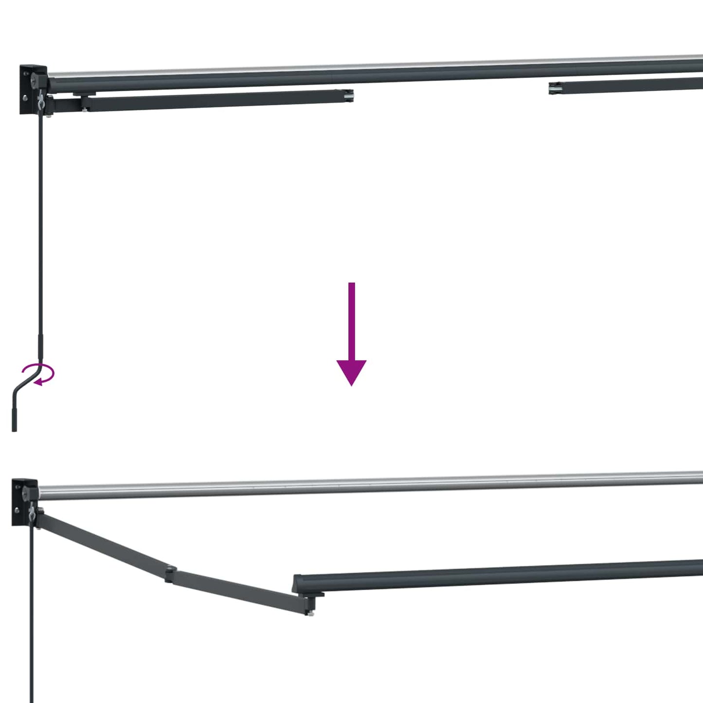 Tenda retrattile Giallo e bianco 3 x 2 m | homemem39