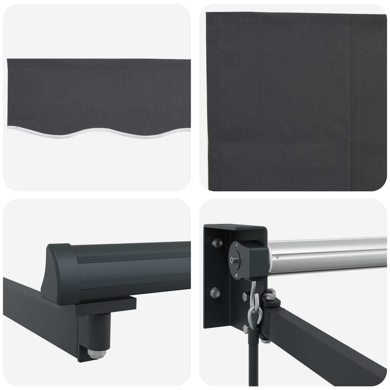 Tenda retrattile Antracite 3 x 2 m | homemem39