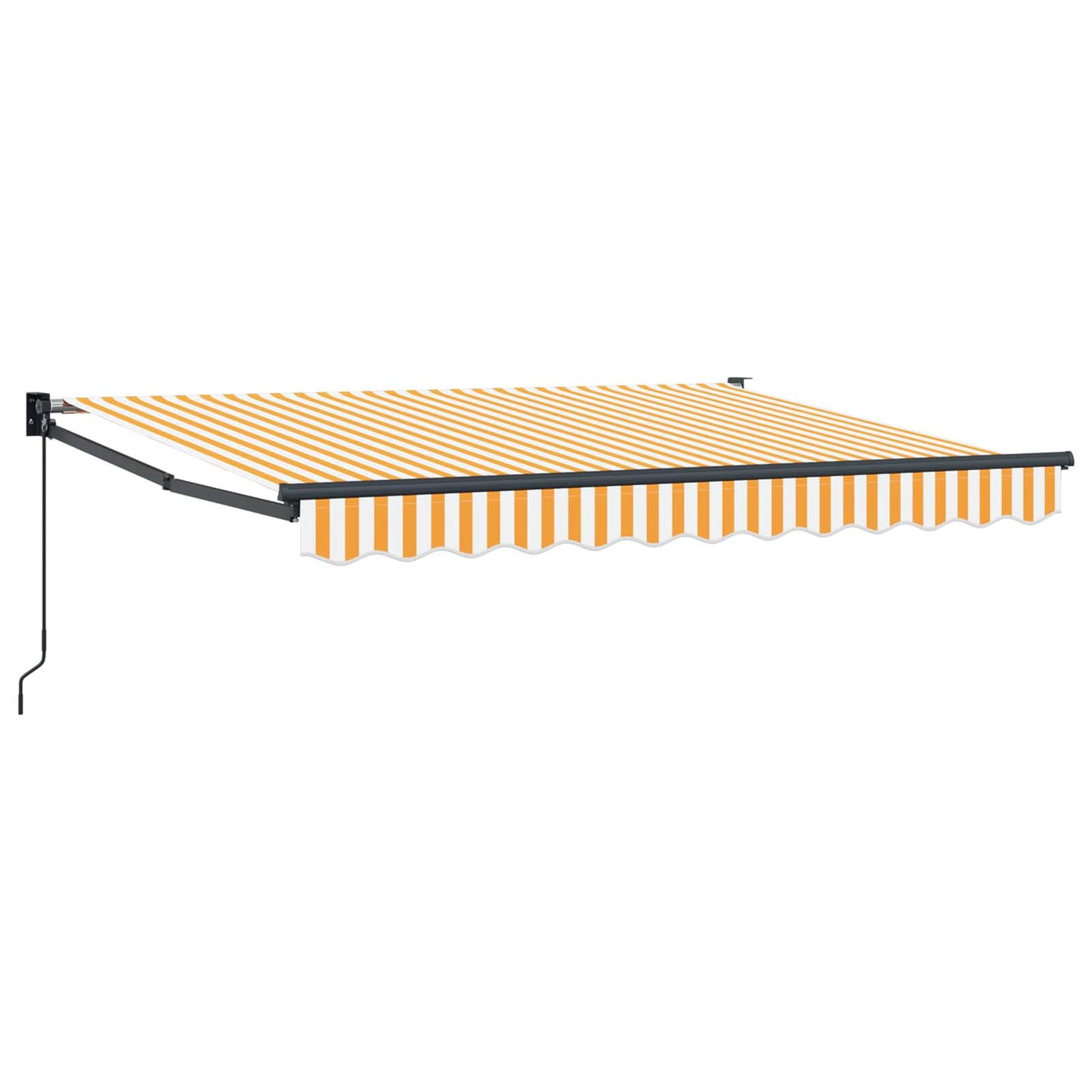 Tenda retrattile Giallo e bianco 3,5 x 2 m | homemem39
