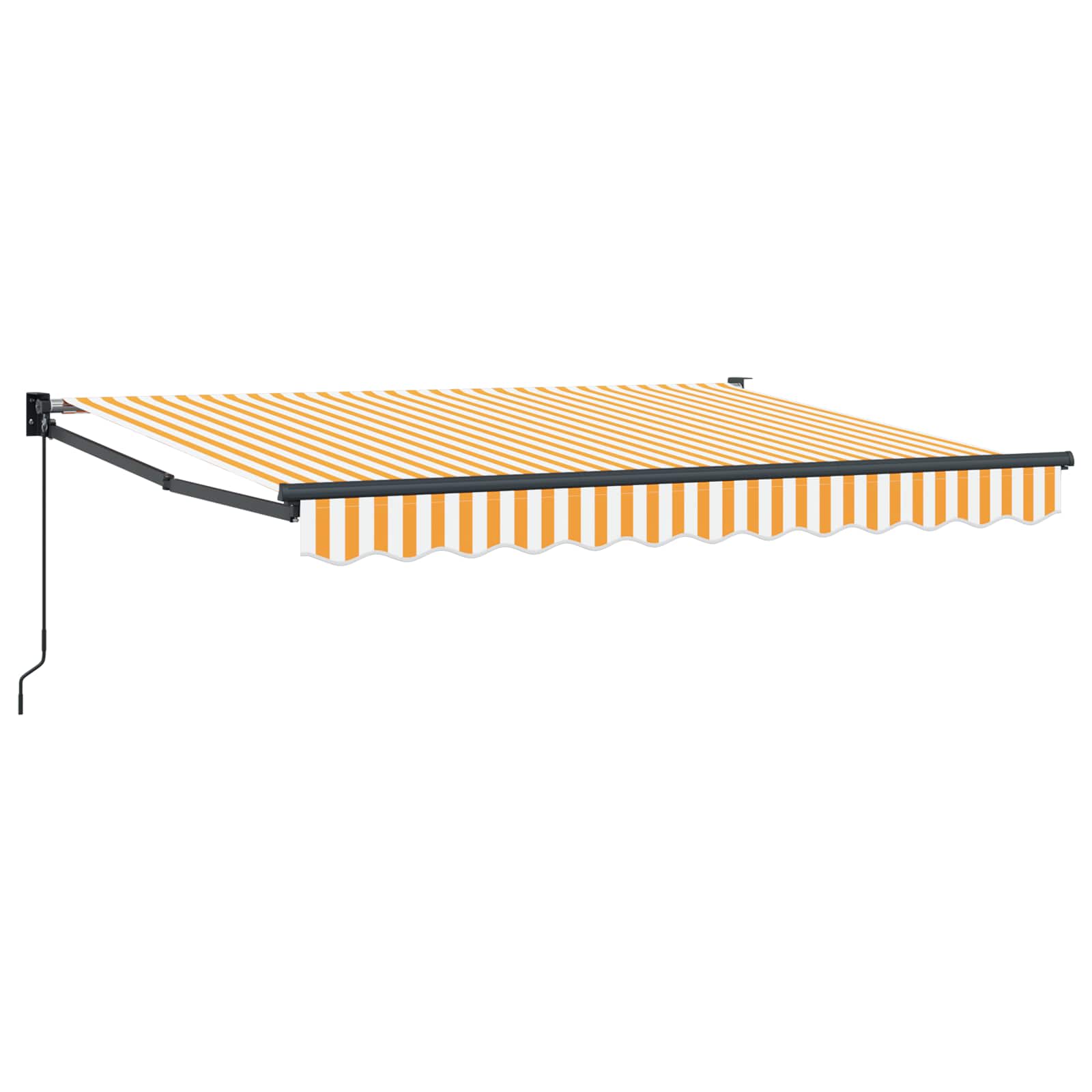 Tenda retrattile Giallo e bianco 3,5 x 2 m | homemem39