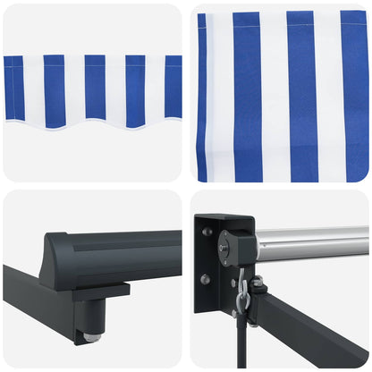 Tenda retrattile Blu e Bianco 4 x 2 m | homemem39
