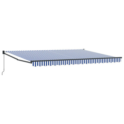 Tenda retrattile Blu e Bianco 4 x 2 m Poliestere e Alluminio