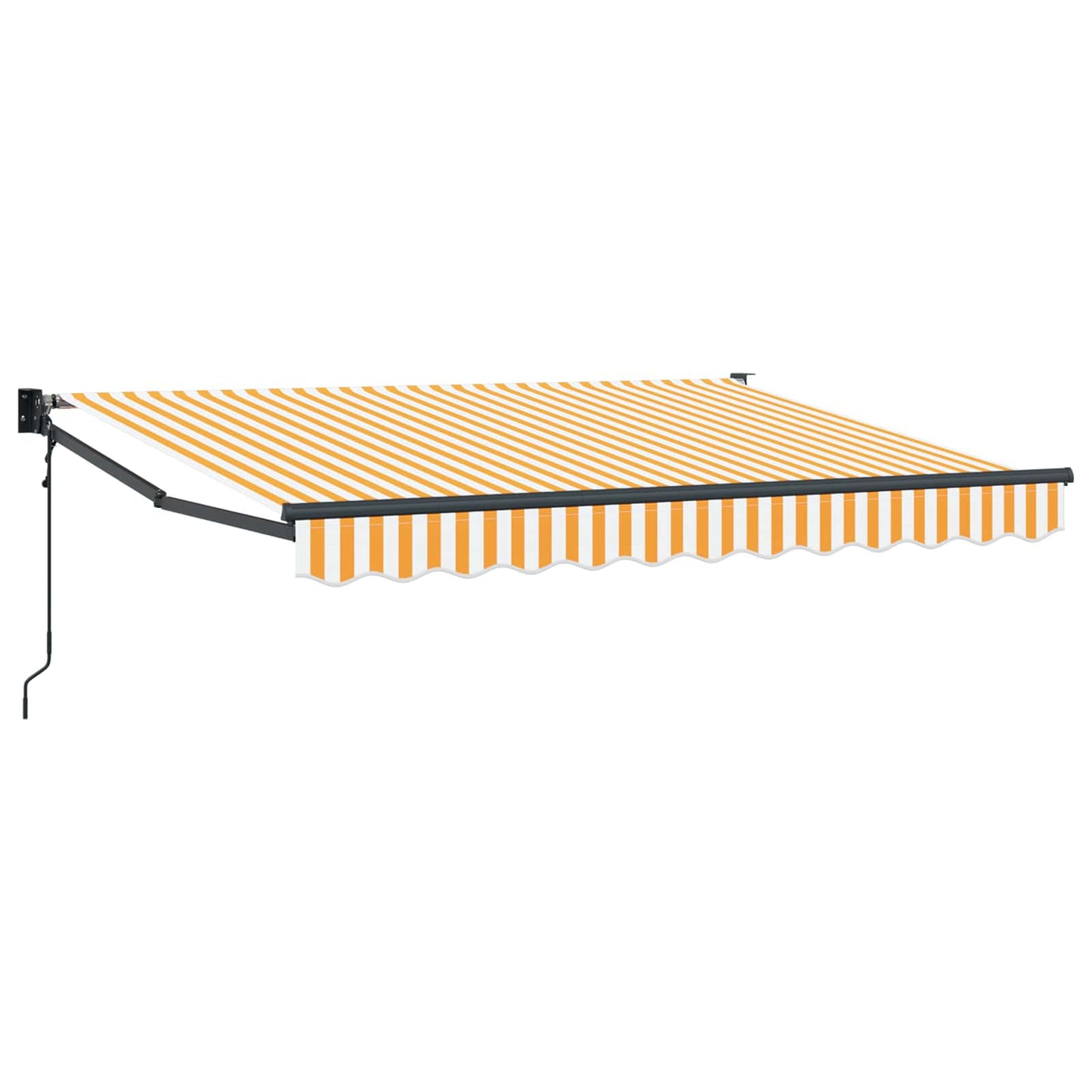 Tenda retrattile Giallo e Bianco 3 x 2 m Poliestere e Metallo | homemem39