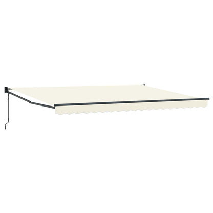 Tenda da Sole Crema 4 x 2 m Poliestere e Metallo
