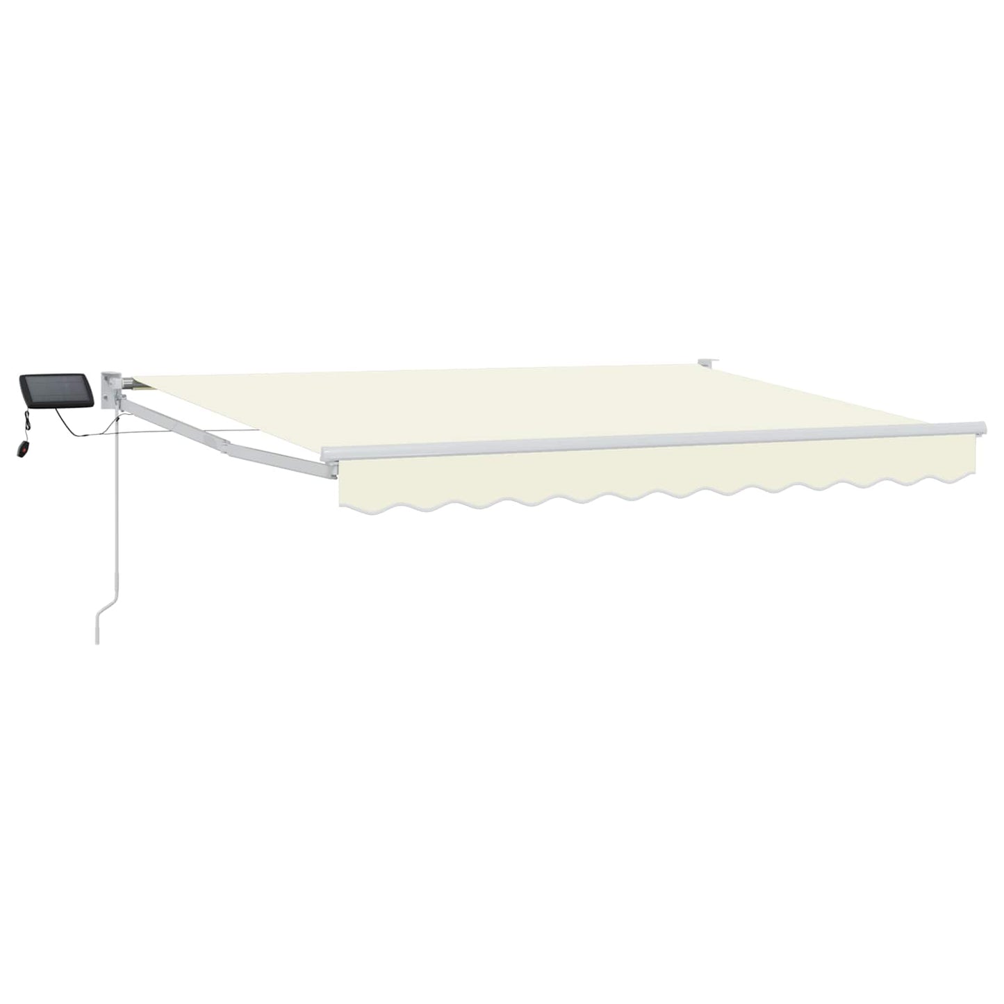 Tenda retrattile manuale con LED Crema e Bianco 3 x 2 m | homemem39