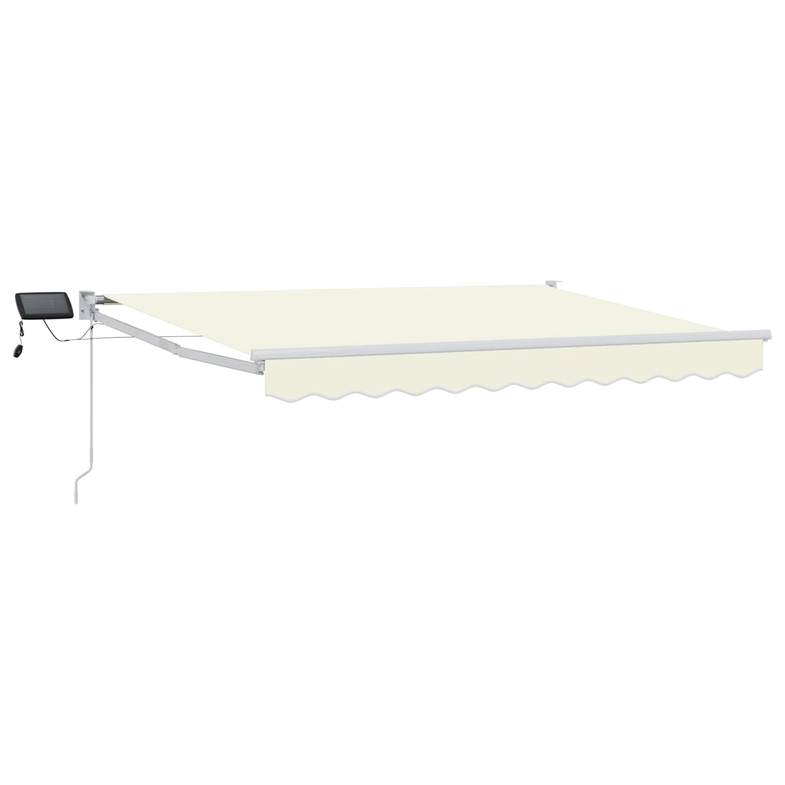 Tenda retrattile manuale con LED Crema e Bianco 3,5 x 2 m | homemem39