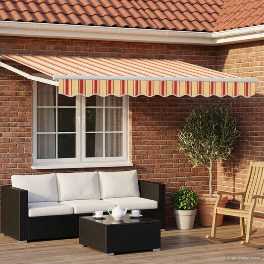 Tenda retrattile manuale con LED Multicolore 3,5 x 2 m | homemem39