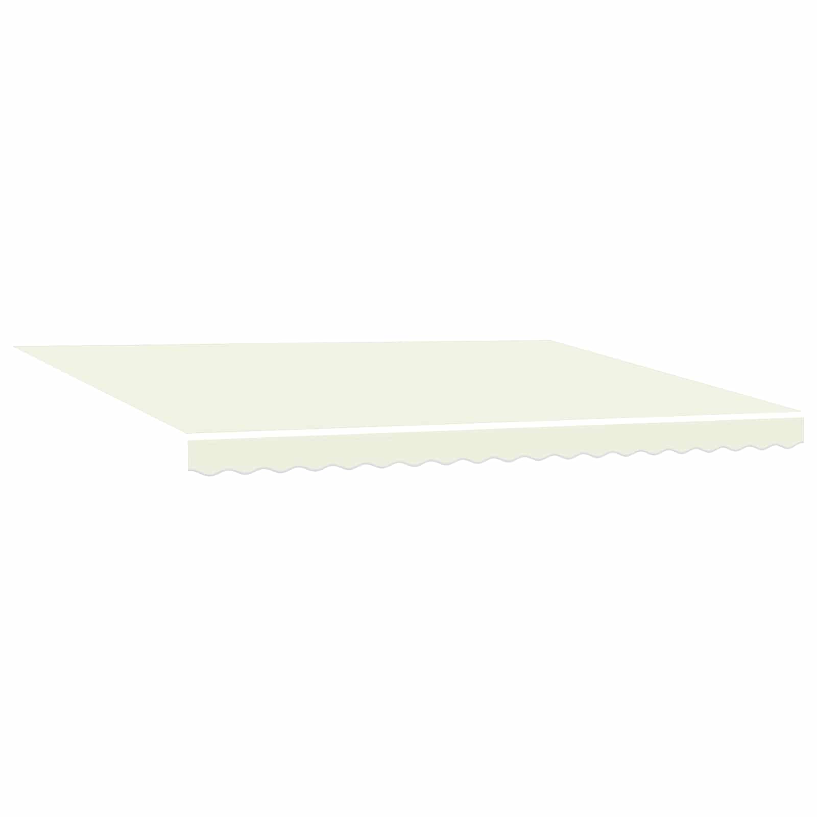 Tenda retrattile manuale con LED Crema e Bianco 4 x 2 m | homemem39