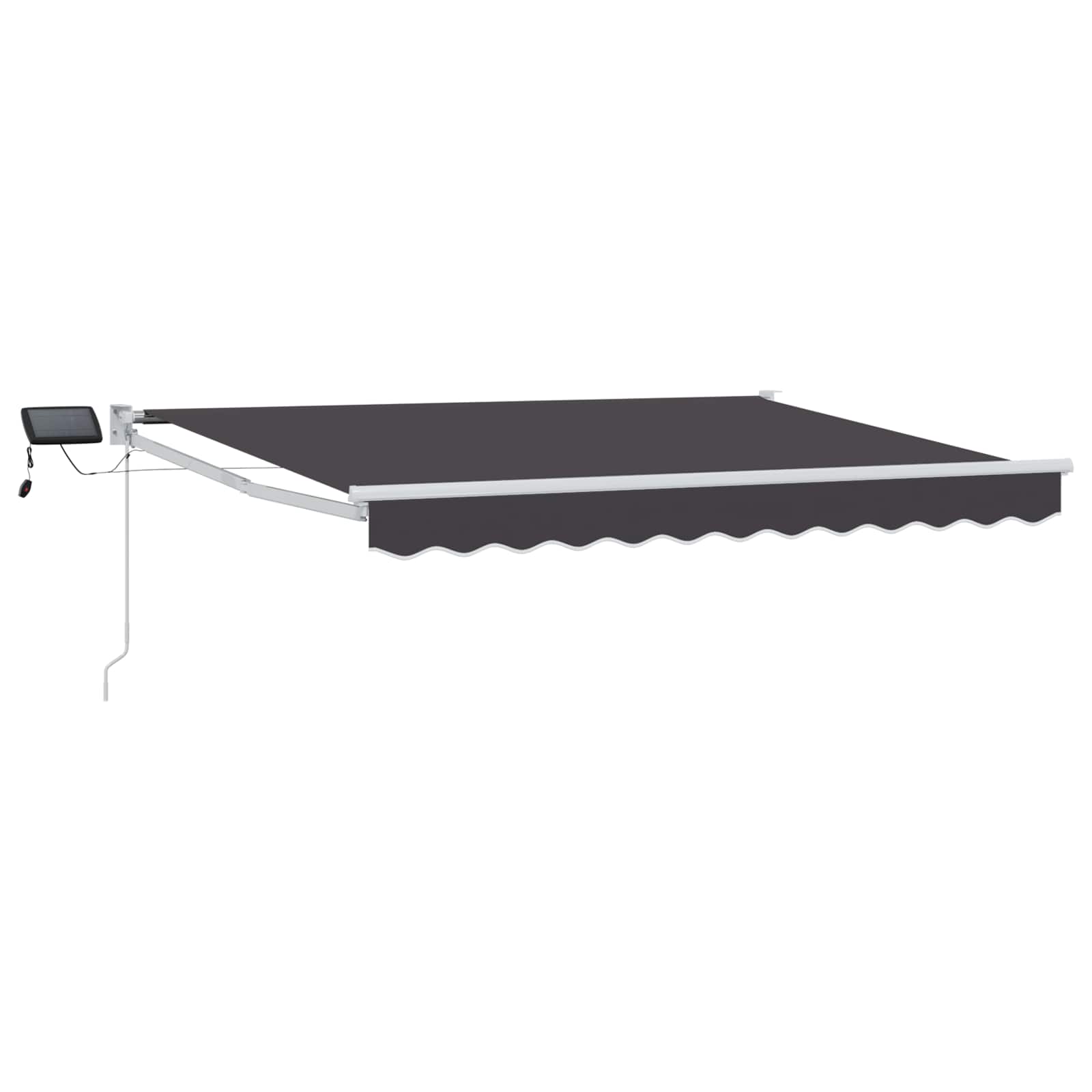 Tenda retrattile manuale con LED Antracite e Bianco 3 x 2,5 m | homemem39